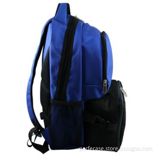 Laptop backpack, 15.6 inches, blue with black, detachable lunch bag, specially for kids